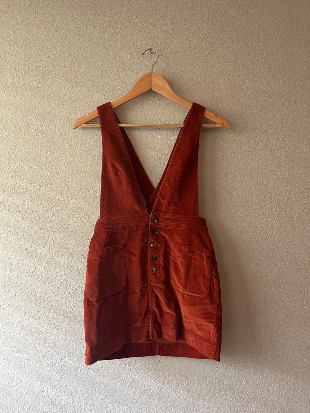 Free People Corduroy Old School Love Dress with Front Button Detail